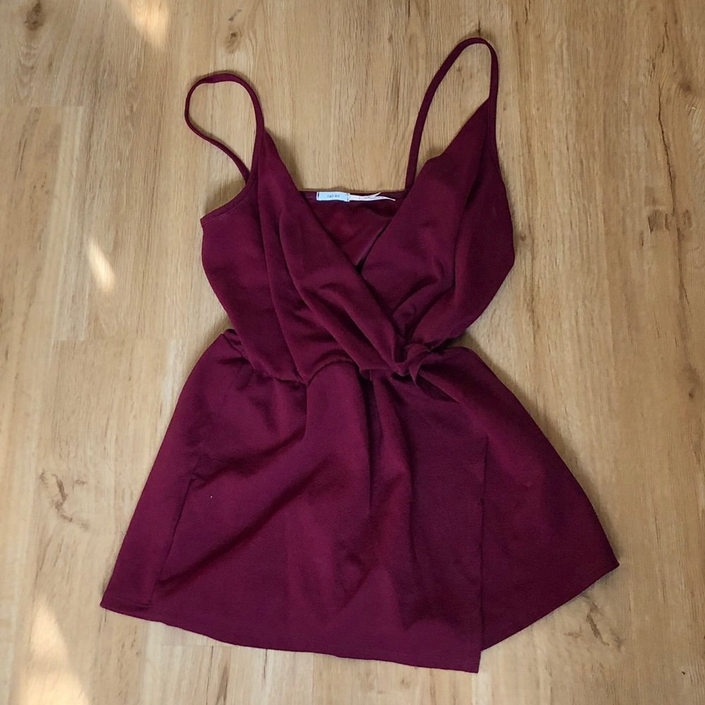 maroon romper